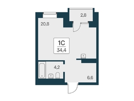 Продается Студия ЖК Расцветай на Красном, дом 3,4, 34.4  м², 7950000 рублей