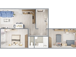 Продается 2-комнатная квартира ЖК Самоцветы, Бирюза дом 1, 70.4  м², 8471000 рублей