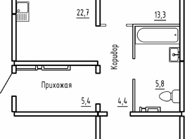 Продается 2-комнатная квартира ЖК Самоцветы, Бирюза дом 1, 71.2  м², 9300000 рублей