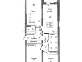 Продается 3-комнатная квартира ЖК Самоцветы, Бирюза дом 1, 89.4 м², 7800000 рублей