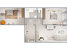 Продается 2-комнатная квартира ЖК Самоцветы, Бирюза дом 1, 70.2 м², 6700000 рублей