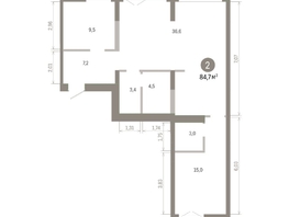 Продается 2-комнатная квартира ЖК Европейский берег, дом 45, 84.68  м&sup2;, 14320000 рублей