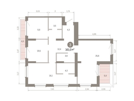 Продается 3-комнатная квартира ЖК Пшеница, 6.1, 101.04  м&sup2;, 15310000 рублей