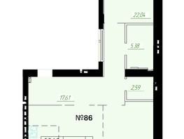 Продается 2-комнатная квартира ЖК Граф, 89.2  м², 15394000 рублей