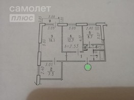 Продается 3-комнатная квартира Менделеева пр-кт, 57  м², 6490000 рублей