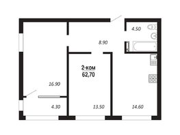 Продается 2-комнатная квартира ЖК ПАРК-квартал «Королёв», дом 2, 62.7  м², 9279600 рублей