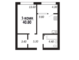 Продается 1-комнатная квартира ЖК ПАРК-квартал «Королёв», дом 4, 40.8  м², 6038400 рублей