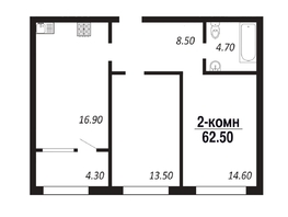 Продается 2-комнатная квартира ЖК ПАРК-квартал «Королёв», дом 4, 62.5  м², 8750000 рублей