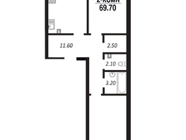 Продается 2-комнатная квартира ЖК ПАРК-квартал «Королёв», дом 4, 69.7  м², 9758000 рублей