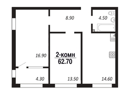 Продается 2-комнатная квартира ЖК ПАРК-квартал «Королёв», дом 4, 62.7  м², 10032000 рублей