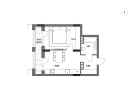 Продается 1-комнатная квартира ЖК на Пушкина, 42.26  м², 9720000 рублей