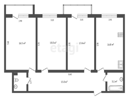 Продается 3-комнатная квартира Совхозная 2-я ул, 90.5  м², 5900000 рублей