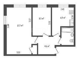 Продается 2-комнатная квартира Энтузиастов ул, 41.4 м², 3930000 рублей