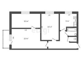 Продается 3-комнатная квартира Кордная 5-я ул, 50.4 м², 3700000 рублей