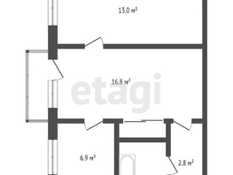 Продается 2-комнатная квартира Северная 27-я ул, 45.1 м², 3300000 рублей