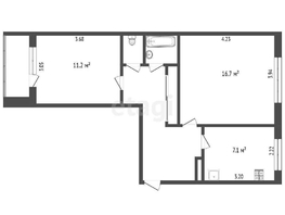 Продается 2-комнатная квартира Новокирпичная ул, 50  м², 4300000 рублей