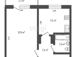 Продается 1-комнатная квартира Краснознаменная ул, 37 м², 3600000 рублей