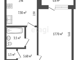 Продается 1-комнатная квартира Комсомольский пр-кт, 36.1  м², 2800000 рублей