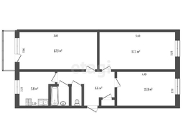 Продается 3-комнатная квартира 75-й гвардейской бригады, 61.9  м², 5400000 рублей