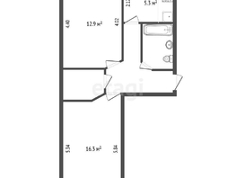 Продается 2-комнатная квартира Серова ул, 46.4  м², 4300000 рублей
