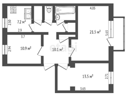 Продается 3-комнатная квартира Грозненская ул, 69.7 м², 3900000 рублей