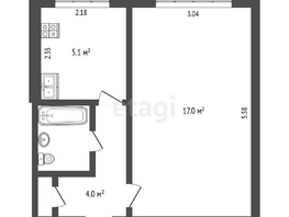 Продается 1-комнатная квартира Космический пр-кт, 30 м², 3200000 рублей