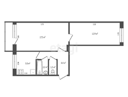 Продается 2-комнатная квартира 75-й гвардейской бригады, 43.9 м², 3900000 рублей