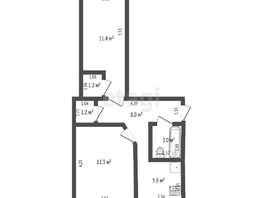 Продается 2-комнатная квартира Мира пр-кт, 43 м², 3700000 рублей