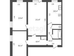 Продается 3-комнатная квартира Ангарская ул, 78.8  м², 6100000 рублей