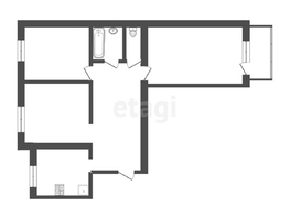 Продается 3-комнатная квартира 14-й военный городок, 63.6 м², 5690000 рублей