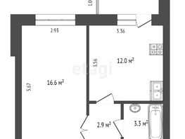 Продается 1-комнатная квартира 22-го партсъезда, 36 м², 4240000 рублей
