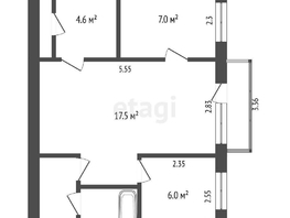 Продается 2-комнатная квартира Учебная ул, 43  м², 4700000 рублей