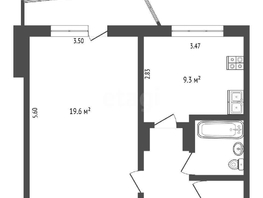 Продается 1-комнатная квартира Космический пр-кт, 38  м², 4100000 рублей
