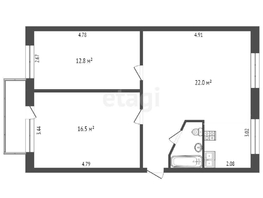 Продается 3-комнатная квартира Титова ул, 58.9 м², 5000000 рублей