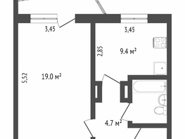 Продается 1-комнатная квартира Химиков ул, 37.7 м², 4500000 рублей