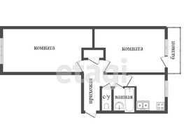 Продается 2-комнатная квартира Блюхера ул, 44.7 м², 4490000 рублей