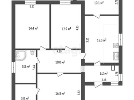 Продается Дом 5 Декабря 1-й пер, 80.2 м², участок 4.3 сот., 2500000 рублей