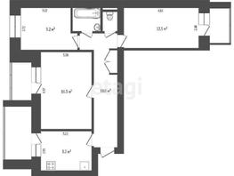 Продается 3-комнатная квартира Гусарова ул, 60.6 м², 6270000 рублей