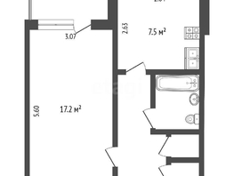 Продается 1-комнатная квартира Бородина ул, 35.8  м², 3600000 рублей