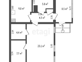Продается Дом Ремесленная 9-я ул, 55.5 м², участок 3.3 сот., 5000000 рублей
