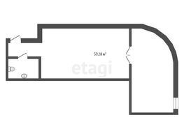 Продается Помещение Комарова пр-кт, 59.2  м², 5000000 рублей