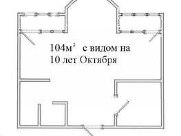 Продается 3-комнатная квартира 10 лет Октября ул, 104  м², 10800000 рублей