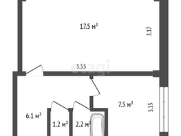 Продается 1-комнатная квартира Линия 20-я ул, 34.5  м², 3950000 рублей