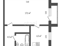 Продается 1-комнатная квартира 50 лет Профсоюзов ул, 30.5  м², 2950000 рублей