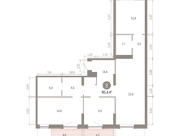 Продается 3-комнатная квартира ЖК Кварталы Драверта, дом 3, 95.37  м², 15510000 рублей