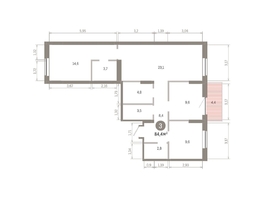 Продается 3-комнатная квартира ЖК Кварталы Драверта, дом 3, 84.38  м&sup2;, 14630000 рублей