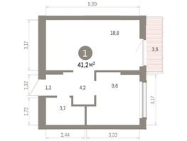 Продается 1-комнатная квартира ЖК Кварталы Драверта, дом 6, 41.18 м², 7120000 рублей