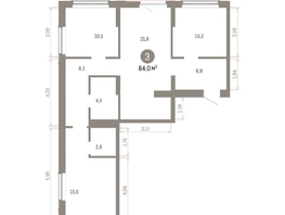 Продается 3-комнатная квартира ЖК Кварталы Драверта, дом 6, 83.98 м², 13150000 рублей