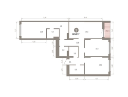 Продается 3-комнатная квартира ЖК Кварталы Драверта, дом 6, 105.97  м², 16210000 рублей