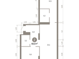 Продается 2-комнатная квартира ЖК Кварталы Драверта, дом 3, 66.59 м², 11470000 рублей